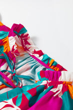 Load image into Gallery viewer, Ruffled Printed Cap Sleeve Mini Dress