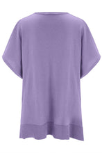 Load image into Gallery viewer, Slit V-Neck Half Sleeve Knit Top
