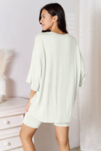 Load image into Gallery viewer, Basic Bae Full Size Soft Rayon Three-Quarter Sleeve Top and Shorts Set