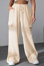 Load image into Gallery viewer, Drawstring Pocketed Wide Leg Pants