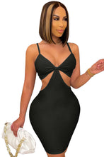 Load image into Gallery viewer, Red Spaghetti Straps Cutout Bodycon Mini Dress