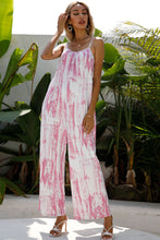 Load image into Gallery viewer, Tie-Dye Spaghetti Strap Jumpsuit with Pockets