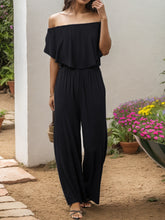Load image into Gallery viewer, Off-Shoulder Wide Leg Jumpsuit