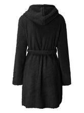 Load image into Gallery viewer, Tie Waist Hooded Robe