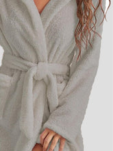 Load image into Gallery viewer, Tie Waist Hooded Robe