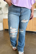 Load image into Gallery viewer, Judy Blue Full Size Distressed Raw Hem Bootcut Jeans
