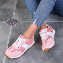 Load image into Gallery viewer, Contrast Round Toe Flat Sneakers
