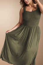 Load image into Gallery viewer, Plus Size Smocked Square Neck Maxi Dress
