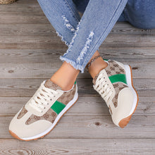 Load image into Gallery viewer, Contrast Round Toe Flat Sneakers
