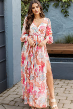 Load image into Gallery viewer, Plus Size V-Neck Printed Slit Dress
