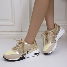 Load image into Gallery viewer, Lace-Up Round Toe Platform Sneakers
