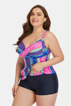 Load image into Gallery viewer, Plus Size Printed Crisscross Cutout Two-Piece Swim Set
