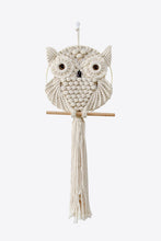 Load image into Gallery viewer, Hand-Woven Owl Macrame Wall Hanging
