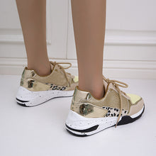 Load image into Gallery viewer, Lace-Up Round Toe Platform Sneakers
