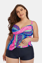 Load image into Gallery viewer, Plus Size Printed Crisscross Cutout Two-Piece Swim Set
