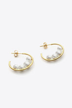 Load image into Gallery viewer, Can&#39;t Stop Your Shine Pearl C-Hoop Earrings
