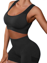 Load image into Gallery viewer, Cutout Scoop Neck Tank and Shorts Active Set
