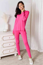 Load image into Gallery viewer, Basic Bae Full Size V-Neck Soft Rayon Long Sleeve Top and Pants Lounge Set
