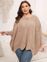 Load image into Gallery viewer, Plus Size Round Neck Batwing Sleeve Sweater
