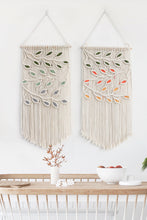 Load image into Gallery viewer, Contrast Leaf Fringe Macrame Wall Hanging
