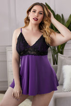 Load image into Gallery viewer, Lace See-Through Plus Size Chemise
