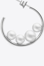 Load image into Gallery viewer, Can&#39;t Stop Your Shine Pearl C-Hoop Earrings
