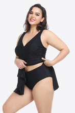 Load image into Gallery viewer, Plus Size Plunge Sleeveless Two-Piece Swimsuit
