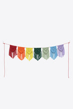 Load image into Gallery viewer, Rainbow Fringe Macrame Banner
