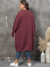 Load image into Gallery viewer, Plus Size Long Sleeve Pocketed Cardigan
