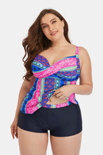 Load image into Gallery viewer, Plus Size Printed Crisscross Cutout Two-Piece Swim Set
