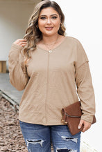 Load image into Gallery viewer, Plus Size Exposed Seam Dropped Shoulder T-Shirt
