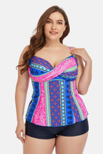 Load image into Gallery viewer, Plus Size Printed Crisscross Cutout Two-Piece Swim Set
