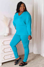 Load image into Gallery viewer, Basic Bae Full Size V-Neck Soft Rayon Long Sleeve Top and Pants Lounge Set
