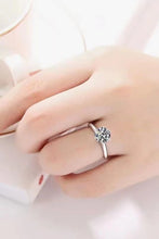 Load image into Gallery viewer, 925 Sterling Silver Moissanite 6-Prong Ring
