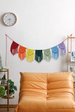 Load image into Gallery viewer, Rainbow Fringe Macrame Banner
