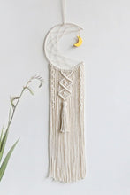 Load image into Gallery viewer, Bohemian Hand-Woven Moon Macrame Wall Hanging
