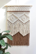 Load image into Gallery viewer, Two-Tone Handmade Macrame Wall Hanging
