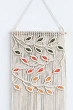 Load image into Gallery viewer, Contrast Leaf Fringe Macrame Wall Hanging
