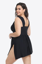 Load image into Gallery viewer, Plus Size Plunge Sleeveless Two-Piece Swimsuit
