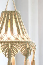 Load image into Gallery viewer, Macrame Hanging Lampshade
