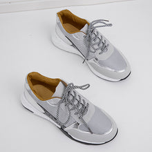 Load image into Gallery viewer, Lace-Up Round Toe Platform Sneakers
