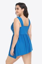 Load image into Gallery viewer, Plus Size Plunge Sleeveless Two-Piece Swimsuit
