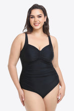 Load image into Gallery viewer, Plus Size Sleeveless Plunge One-Piece Swimsuit
