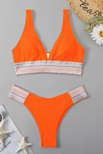 Load image into Gallery viewer, Contrast Textured High Cut Swim Set
