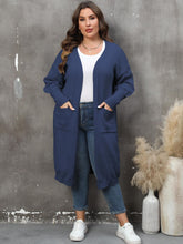 Load image into Gallery viewer, Plus Size Long Sleeve Pocketed Cardigan
