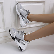 Load image into Gallery viewer, Lace-Up Round Toe Platform Sneakers
